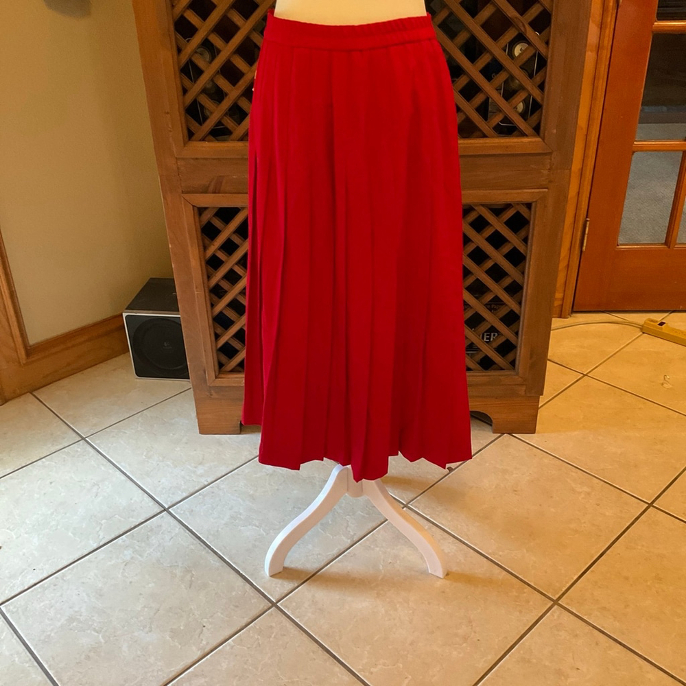 Vintage Hawksley & Wright Dead Stock Pleated Wool Skirt Made in USA medium